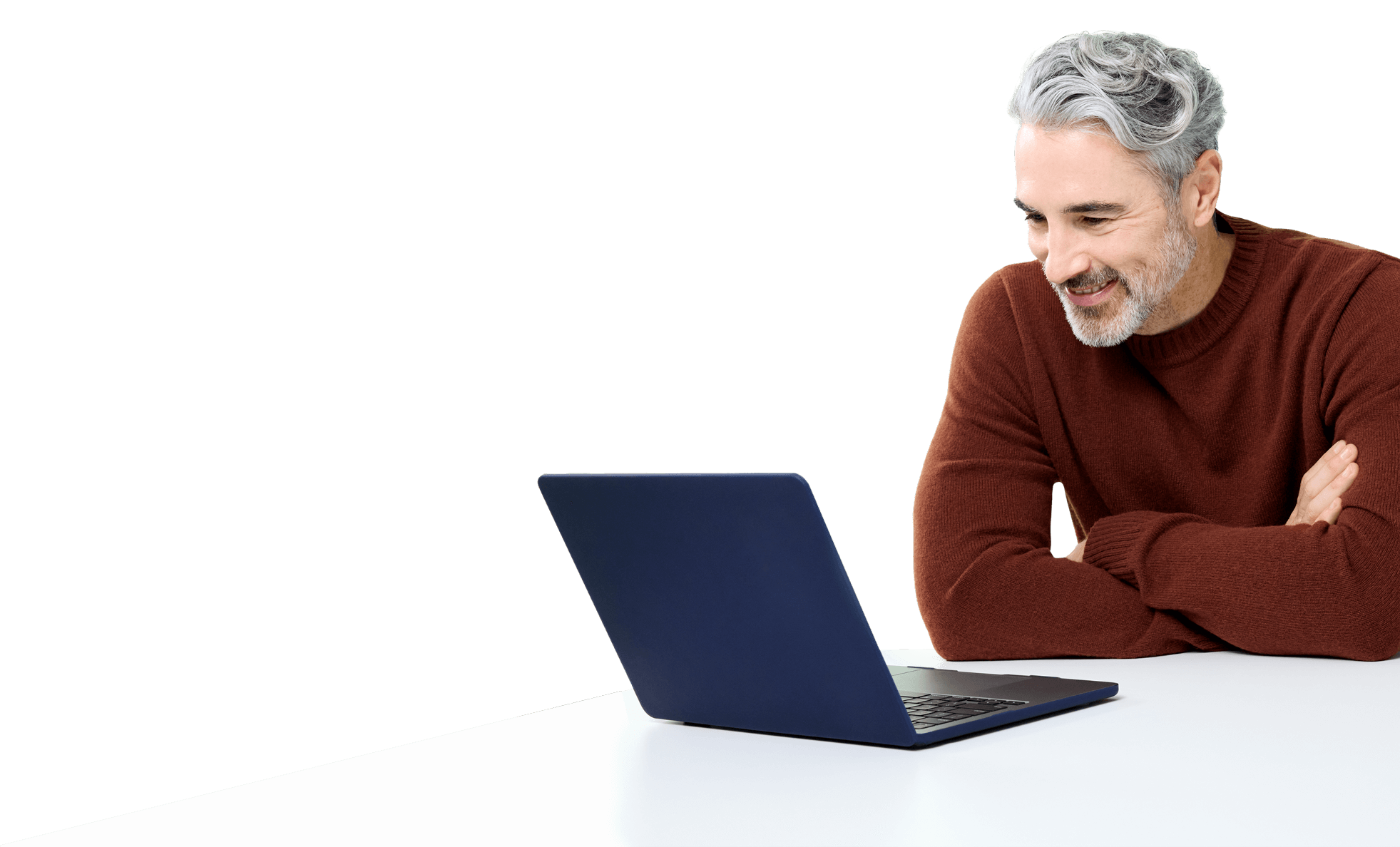 Person looking at laptop